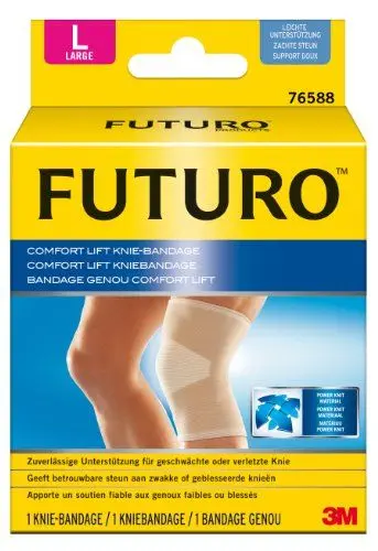 Produktbild: FUTURO Comfort Lift Knie-Bandage, Größe L (43,2 - 49,5 cm) - Atmungsaktive und Elastische Kniebandage für Stabilität, Kompression und Unterstützung bei Knieschmerzen
