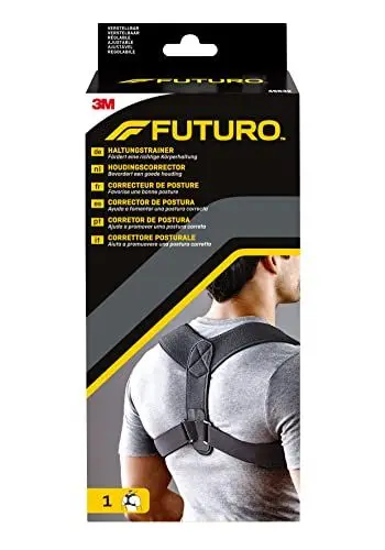 Produktbild: FUTURO Haltungsgurt, Rückengurt, Verstellbar (71,1-121,9 cm) – Fördert eine Richtige Körperhaltung, Bequem und Atmungsaktiv, Unauffällig unter Kleidung, für Alltag und Büro, Passt Männern und Frauen