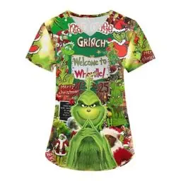 Produktbild: FUXINGHUAYA Black Friday Angebote 2024 Krankenschwester Kostüm Halloween Weihnachten Kasack V-Neck Pragmatisch Brachliegen Krankenpfleger Kleidung Weihnachts Berufskleidung 5XL