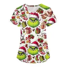 Produktbild: FUXINGHUAYA Black Friday Angebote 2024 Halloween Kostüm Sexy Weihnachten Kasack V-Neck Pragmatisch Brachliegen Krankenpfleger Kleidung Weihnachts Berufskleidung Atmungsaktiv L