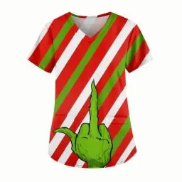 Produktbild: FUXINGHUAYA Black Friday Angebote 2024 Sexy Halloween Kostüm Weihnachten Kasack V-Neck Pragmatisch Brachliegen Krankenpfleger Kleidung Weihnachts Berufskleidung Atmungsaktiv 5XL