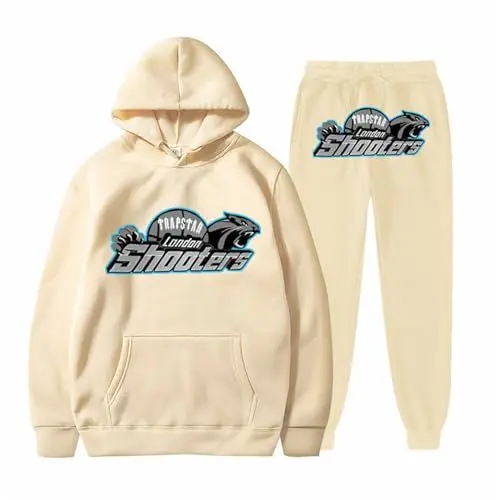 Produktbild: FUXINGHUAYA Trapstar Hoodie Trapstar Jogginganzug Herren Hoodie Tracksuit Trainingsanzug Kinder Activewear Für Herren Sportanzug Herren Anzug Elegant 2 Teilig