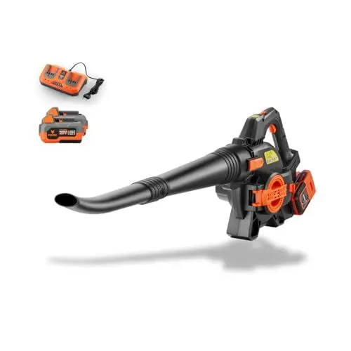 Produktbild: FUXTEC 40 Volt 2in1 Akku-Laubbläser/-Sauger Set FX-E2LBS-SET, leistungsstarker Laubhäcksler inkl.Akku und Ladegerät, Saugleistung 685.1m³/h, ergonomischer Handgriff, Geschwindigkeitsregulierung