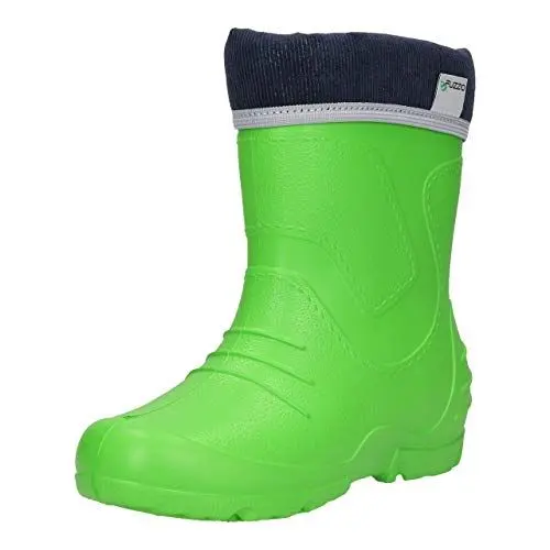 Produktbild: FUZZIO Kinder PolarKala gefüttert leicht Regenstiefel Gummistiefel (Grün, 22/23 EU)