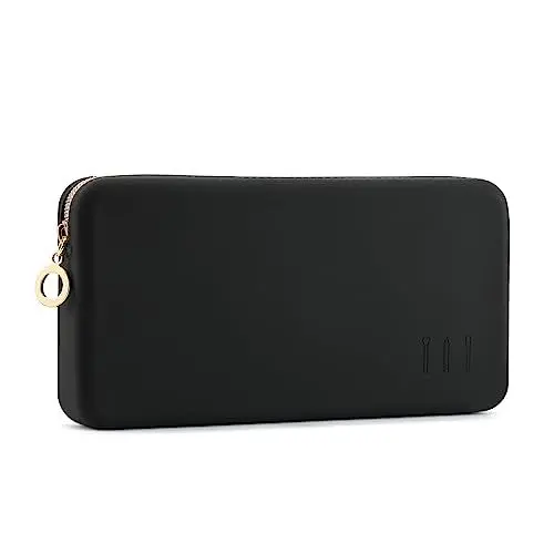 Produktbild: FVION Makeup Pinsel Halter, Tragbarer Kosmetiktasche, Makeup Pinsel Organizer für Reisen, Große Make-up-Tasche Schminktasche Kosmetiktasch Organizer (Schwarz)