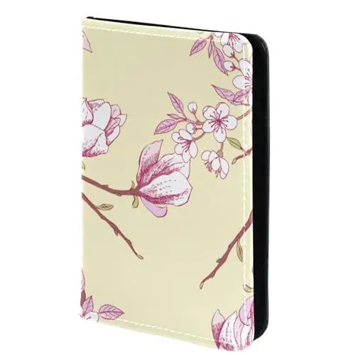Produktbild: FVQL Reisepasshülle für Reisen, 10,2 x 14,9 cm, Blumen-Magnolien-Muster, Mehrfarbig1071, 10x14cm/4x5.5 in