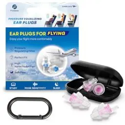 Produktbild: Fvttaow Ohrstöpsel Flugzeuge 2 Paar, Druckausgleich & Schmerzfreies Fliegen Ohrenstöpsel, Gehörschutz Ohrstöpsel für Flug, Reisen - Wiederverwendbar fly Ear Plugs, 25dB Geräuschminderung, 2 Größen