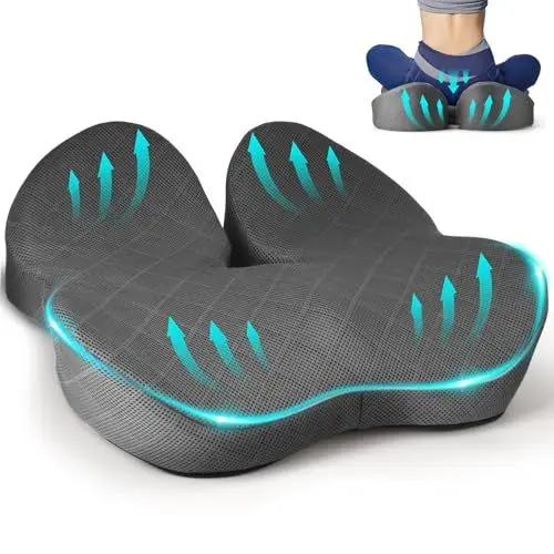 Produktbild: Fwiull Sitz-Kissen, Hochwertiges Memory Foam sitzkissen Sitzkissen Druckentlastung Ergonomisches sitzkissen für Auto Sofa Büro