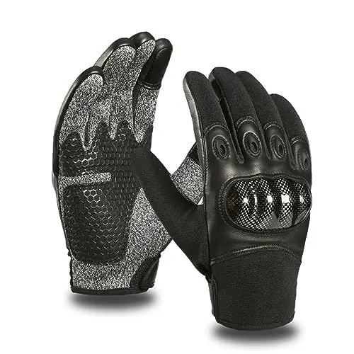 Produktbild: Fwoueot Motorrad Handschuhe Herren, Touchscreen Motorradhandschuhe mit Hard Knuckle, Leichte Fahrradhandschuhe auch geeignet für Paintball, Airsoft, Militär, Taktische Handschuhe