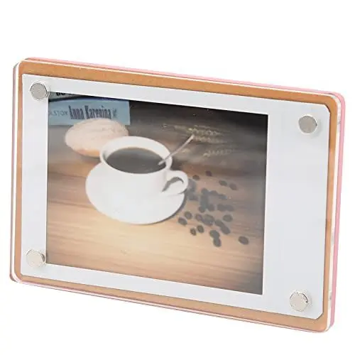Produktbild: Fybida Acryl-Bilderrahmen, 7,6 cm, Magnetischer Acryl-Bilderrahmen, Kühlschrank-Aufkleber für Instax Mini-Magnet-Kühlschrank-Stick(Rosa)