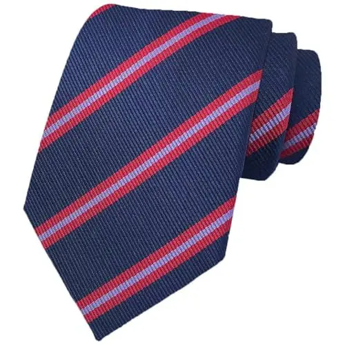Produktbild: Fybida Gestreifte Krawatten, Klassische Gestreifte Krawatten für Herren, Modische Gewebte Krawatte, Verschleißfeste Polyester-Seide, Herren-Krawatte für Hochzeitsfeier, Geschäftstreffen