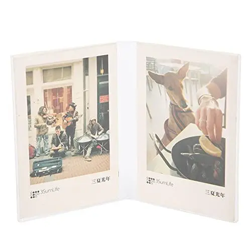 Produktbild: Fybida Transparenter Bilderrahmen, V-Modell, Transparenter Acryl-Fotorahmenhalter, Freistehend, Porträt für Instax Mini 3-Zoll-Film