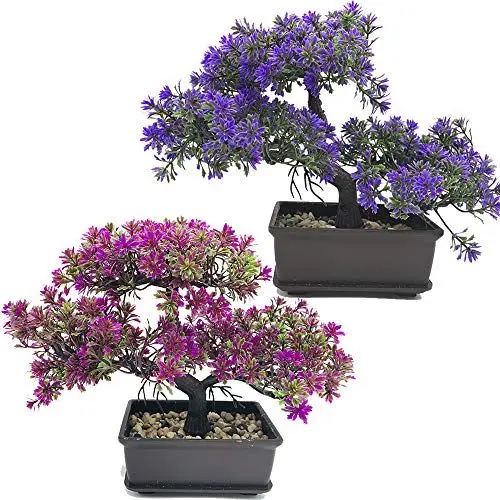 Produktbild: Fycooler Bonsai Kunstpflanze Künstlicher -Baum - Japanische Naturgetreue - Plastik Kunstpflanze für Büro/Fensterbank/Hof Tischdeko Deko-2Pcs