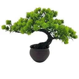 Produktbild: Fycooler Künstlicher Bonsai-Baum Künstliche Miniaturpflanzen im Topf Japanischer Zenbaum 33cm Künstliche Zimmerpflanzen Wacholder Bonsai Gefälschtes Pflanzengrün Home/Office Dekor Desktop Display-Grün