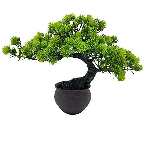 Produktbild: Fycooler Künstlicher Bonsai-Baum Künstliche Miniaturpflanzen im Topf Japanischer Zenbaum 33cm Künstliche Zimmerpflanzen Wacholder Bonsai Gefälschtes Pflanzengrün Home/Office Dekor Desktop Display-Grün