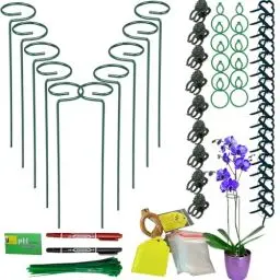 Produktbild: Fycooler Plantenrekken & Steunen-Struiksteun Planthouder-Plantensteun,Klimsteun,Pflanzenhalter Ringkäfig 10 Stück 40CM Metall Garten Stützring für Pflanzen,Blume,Monstera,Hortensien,Rosen,Tomaten