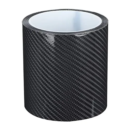 Produktbild: Fydun Auto Einstiegsleisten Aufkleber Autotür Kantenfolie Türkante Anti Kratzer Aufkleber Stoßstange Schutzband Carbonfaser Streifenaufkleber Autotürschutz Schwarz(10CM*3M)