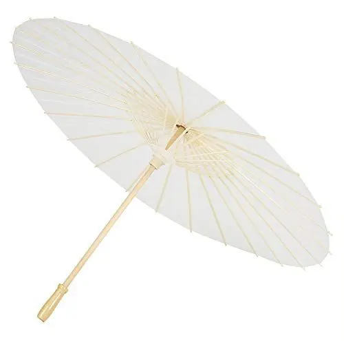 Produktbild: Fydun Papierregenschirm Chinesischer Regenschirm Sonnenschirm Weißbuch Dekorativer Schirm Tanz Schirm für Hochzeit Brautpartei Foto Prop DIY Handmalerei Sommer Sonnenschutz
