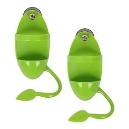 Produktbild: Fyfjur 2 Pcs Sepiaschale Halterung, Vogelfuttersäule Futterbehälter Mit Ständer Vogelkäfig Zubehör, Tintenfisch Knochen mit Halter, Vogelfutterspielzeug Zum Aufhängen Mit Ständer Vogelkäfig Zubehör