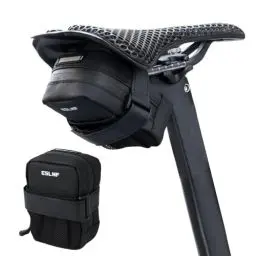 Produktbild: Fyfjur Mini Satteltaschen für Fahrrad, Kompakte Tragbare Fahrradtasche Sattel wasserdicht mit Netztasche, Reflektierende Satteltasche Rennrad für Rennräder Mountainbikes Citybikes (11x8x4cm)