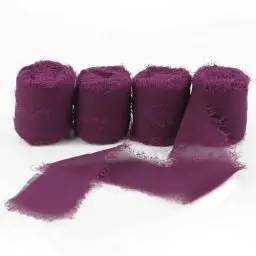 Produktbild: Fyfjur Schleifenband Rot 4 cm X 20 M, Geschenkband Satinband Stoffband Dekoration, Chiffonband Hochzeit Dekoband für BrautsträUße, Geschenkverpackung, Hochzeitseinladungen, DIY-Kunsthandwerk