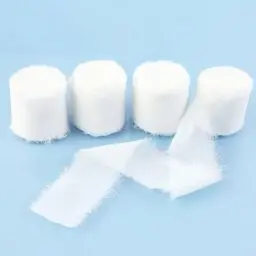 Produktbild: Fyfjur Schleifenband Weiß 4 cm X 20 M, Geschenkband Satinband Stoffband Dekoration, Chiffonband Hochzeit Dekoband für BrautsträUße, Geschenkverpackung, Hochzeitseinladungen, DIY-Kunsthandwerk