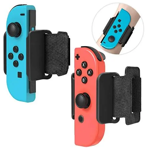Produktbild: FYOUNG Armbänder für Just Dance 2025 2024 2023 2022/ für Zumba, 2 Pack Verstellbare Elastische Armband für Zumba kompatibel mit Nintendo Switch/Switch OLED - Schwarz