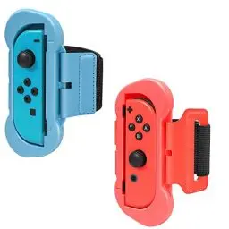 Produktbild: FYOUNG Armband für Just Dance 2025 2024 2023 2022 2021, 2 Pack Verstellbare Elastische Armbänder für Zumba Kompatibel mit Nintendo Switch/Switch OLED - Blau/Rot