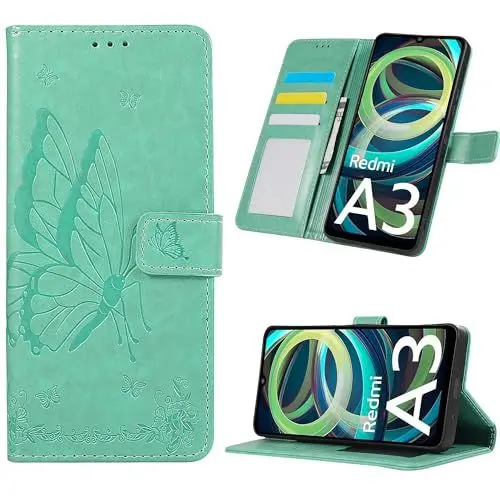 Produktbild: Fyriswho Hülle für Xiaomi Redmi A3 4G Handyhülle,Premium Leder Klappbar Schutzhülle mit Magnetic Closure Kartenfach Wallet Stoßfeste Lederhülle Xiaomi Redmi A3 4G (6.71