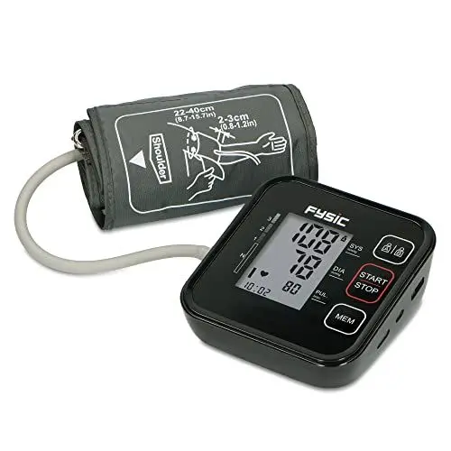 Produktbild: Fysic FB150 - Oberarm-Blutdruckmessgerät mit Manschettensitzkontrolle - Oberarmumfänge von 22-40 cm - Misst in 30 Sekunden - LCD Display -Schwarz