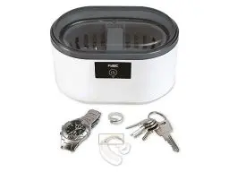 Produktbild: Fysic FC-22 Ultraschallreiniger für Reinigung von Brillen - Ultraschallreinigungsgerät für Schmuck Uhren Zahnersatz - 500 ml - Weiß