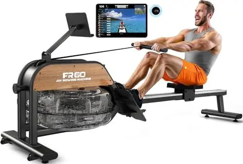 Produktbild: FYSIQ Rudergerät für zuhause Wasser Rudermaschine: 28L Wassertank Rudergeräte mit Bluetooth Monitor & Verstellbarer Tablet-Halter