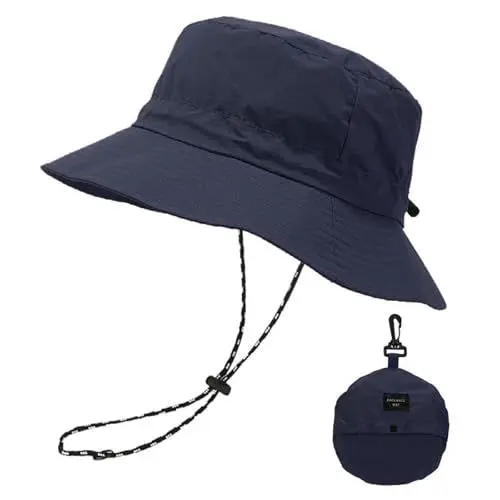 Produktbild: FYting Sonnenhut Damen,Sommerhut Damen,Fischerhüte Faltbar,Regenfest | Sonnenschutz | Schnelltrocknend | Atmungsaktiver, Für Strand,Schwimmbad,Park,Camping,Picknick,Wandern,Reisen (Marineblau)