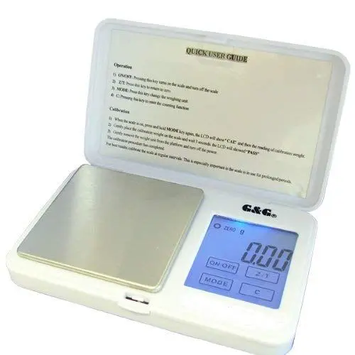 Produktbild: G & G TS 100g x 0.01g Feinwaage Taschenwaage Digitalwaage Münzwaage Goldwaage (Weiß, 100g x 0.01g)