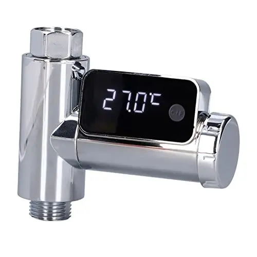 Produktbild: G1/2 Wasserhahn-Thermometer, LED-Display-Dusche-Thermometer, Badewasser-Messthermometer, 5~85 ° C Baby-Badewasser-Thermometer