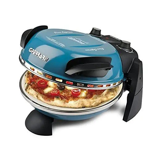 Produktbild: G3 Ferrari G10006 Pizza Äußern Vergnügen, Ofen Pizza, 1200 W, 400°C, Felsen Feuerfest (durchmesser 31 cm), Timer 5', Kochbuch inbegriffen, Blau