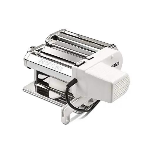 Produktbild: G3 Ferrari G20121 Nudelmaschine Sfoglia Mia, 15 cm Walzen, 9 Teigdickenstufen, 5 Pastasorten, Edelstahlgehäuse, Inklusive Zubehör, Weiß