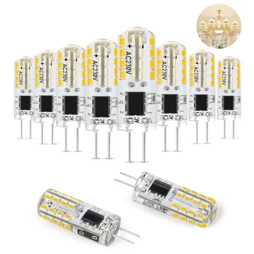 Produktbild: G4 LED Lampen AC 230V Nicht Dimmbar,150LM Naturweiß 4000K Glühbirnen,Energie Sparen LED Leuchtmittel Kein Flackern,1.4W Ersetzt 15W Halogenlampen,360°Abstrahlwinkel für Dunstabzugshauben,10er pack