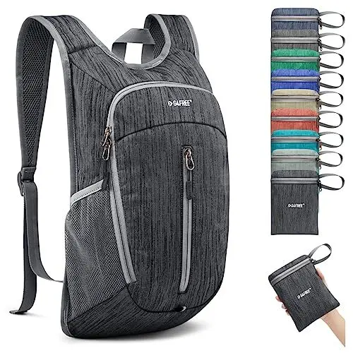 Produktbild: G4Free 10L Faltbarer Leichter Wanderrucksack Kleiner Rucksack Damen Herren Daypack für Outdoor Wandern Camping Reisen Klettern
