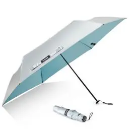 Produktbild: G4Free Kompakter Regenschirm & Reiseschirm, 115 g, ultraleicht, ultraklein, UPF 50+ Mini-UV-Sonnenschirm, Rippen aus Kohlefaser