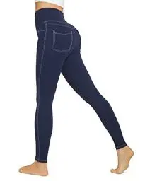 Produktbild: G4Free Leggings Damen mit Handytasche Yogahose Blickdicht Laufhose für Fitness Joggen Jeans Butt Lifting Bauchkontrolle für Training Unternehmen Lässig