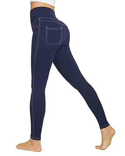 Produktbild: G4Free Leggings Damen mit Handytasche Yogahose Blickdicht Laufhose für Fitness Joggen Jeans Butt Lifting Bauchkontrolle für Training Unternehmen Lässig
