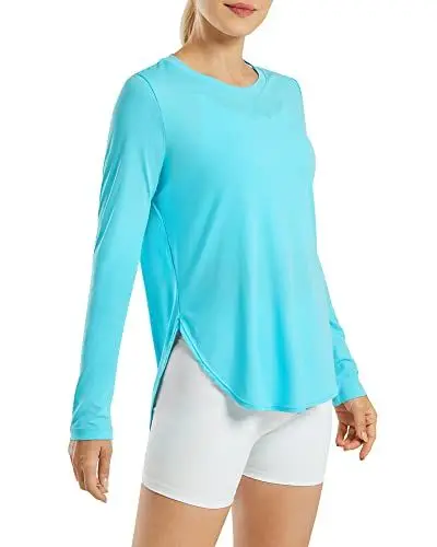 Produktbild: G4Free Sport Shirts für Damen Sonnenschutz Shirt UV Schutz Langarmshirt UPF 50+ Sportshirt Rashguards Yoga Ausbildung Draussen Gym Laufshirt