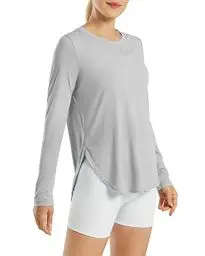 Produktbild: G4Free Sport Shirts für Damen Sonnenschutz Shirt UV Schutz Langarmshirt UPF 50+ Sportshirt Rashguards Yoga Ausbildung Draussen Gym Laufshirt