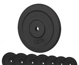 Produktbild: G5 HT SPORT Hantelscheiben aus Gusseisen für Fitnessstudio <strong>Lochdurchmesser 25 mm:</strong>  Einzeln oder paarweise verkauft (0,5 bis 20 kg) Kompatibel mit Langhanteln und Hanteln | Festigkeit und Haltbarkeit