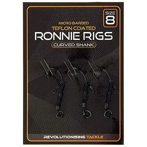 Produktbild: G8DS® 3er Packung Ronnie Rigs Größe 8 fertig gebunden ideal für pop ups Karpfen Angeln Ready Rig
