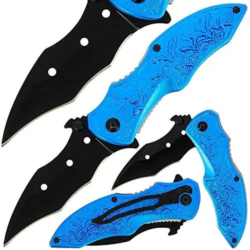 Produktbild: G8DS Einhandmesser EDC Klappmesser Bat blau