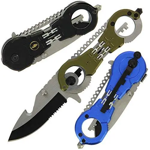 Produktbild: G8DS® Handschellen Klappmesser Scharfes Outdoor Survival Taschenmesser Kleines Einhand-Messer mit Edelstahlklinge für Arbeit Wandern Camping