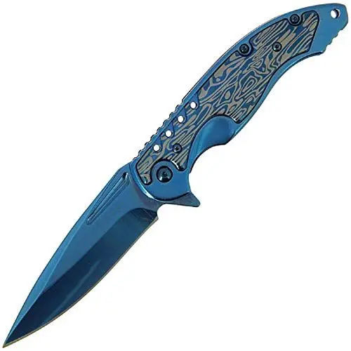 Produktbild: G8DS® Klappmesser 521 Scharfes Outdoor Survival Taschenmesser | Kleines Einhand-Messer | Messer mit Rainbow Edelstahlklinge | für Arbeit Wandern Camping