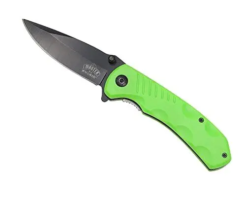 Produktbild: G8DS® Klappmesser Scharfes Outdoor Messer Jagdmesser & Survival Knife Einhandmesser Taschenmesser mit Edelstahlklinge (Neon Grün)